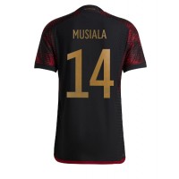 Camisa de Futebol Alemanha Jamal Musiala #14 Equipamento Secundário Mundo 2022 Manga Curta